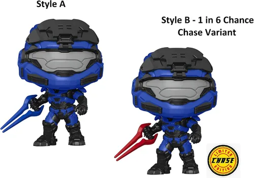 Vista 2 de Funko Pop! Games: Halo Infinite Collectors Set - 3 figuras: Pistola de plasmo Grunt Conscript, Spartan Mark V [B] Espada azul