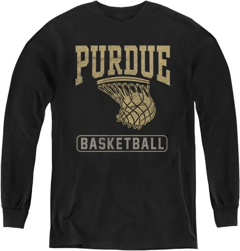 Vista 2 de Purdue University Camiseta de manga larga oficial de Basketball Hoops para jóvenes