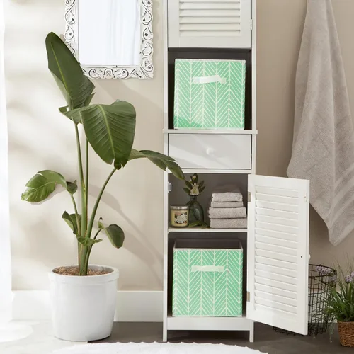 Vista 5 de DII Non Woven Storage Collection - Contenedor de espiga de poliéster, juego pequeño de 2, menta, 2