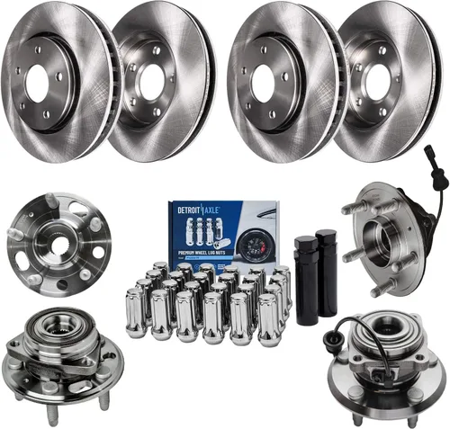 Vista 22 de Detroit Axle - 4 rotores de freno para Ford 1994-2004 Mustang, rotores de freno de disco delanteros y traseros 1995 1996 1997 1998 1999 2000 2001