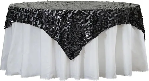 Vista 8 de Efavormart Manteles Superpuestos de Lentejuelas Payette Grandes Premium de 72 pulgadas para Decoraciones de Mesa de Bodas, Banquetes, Catering