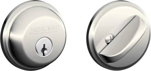 Vista 18 de Schlage Single Cylinder Front Door Deadbolt, Aged Bronze Cerrojo de un solo cilindro con llave exterior y giro en el interior, ajuste universal