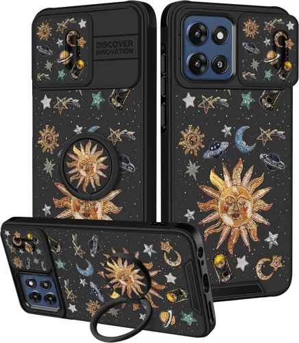 Vista 16 de para Moto G 5G 2023 funda - Cubierta de teléfono linda con corazón para mujeres y niñas, diseño único negro con cubierta deslizante para la cámara