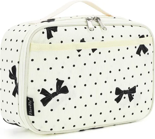 Vista 37 de Flowfly - Lonchera para niños, bolsa escolar aislada duradera con correa de hombro y soporte para botellas, minihielera térmica resistente al agua