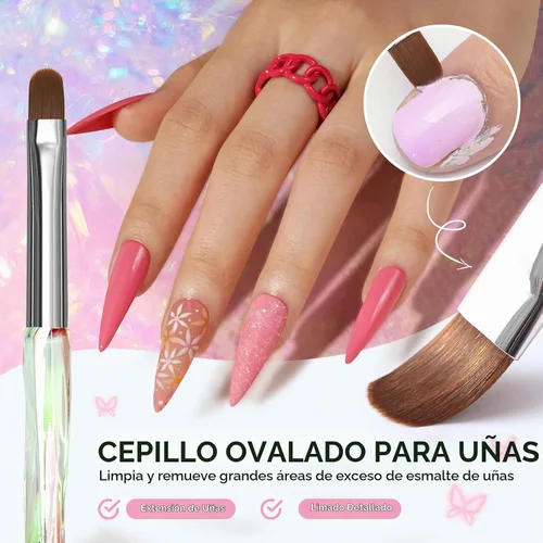 Vista 5 de MelodySusie 4pcs Nail Art Clean Up Brush