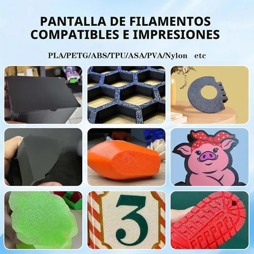 Vista 6 de Placa de construcción P1S X1C PEI con textura suave para Bambu Lab, placa de cama flexible de doble cara de hoja de acero de resorte PEI