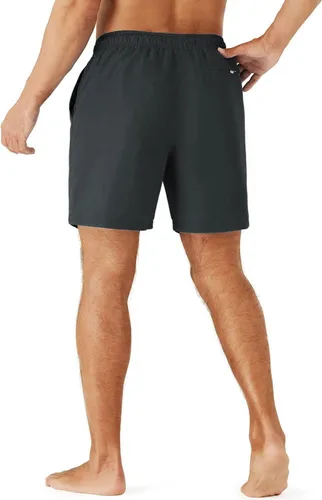 Vista 3 de HEROBIKER Traje de baño para hombre, de secado rápido, con forro de malla, para playa, tabla de surf