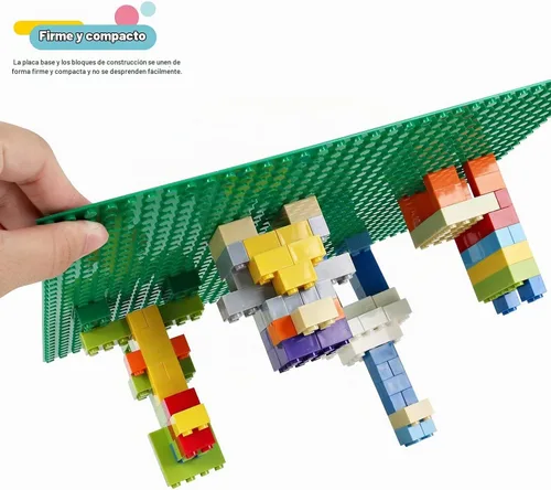 Vista 5 de Placas base clásicas compatibles con ladrillos y placas base, juego combinado de base de construcción de 10 x 10 pulgadas y 10 x 5 pulgadas, placas