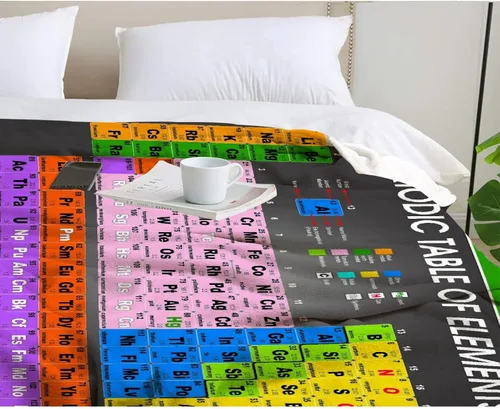 Vista 7 de Anuruddha Manta de tabla periódica de elementos perfecta para cama y sofá, adecuada para sofá o cama, franela de microfibra esponjosa, cálida