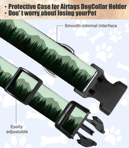 Vista 4 de Collar de perro, lindo collar de perro para perros pequeños, medianos y grandes, collares suaves personalizados ajustables para mascotas con hebilla