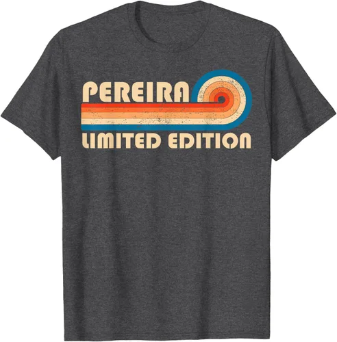 Vista 28 de PEREIRA - Camiseta vintage con apellido retro de los años 80 y 90, Negro