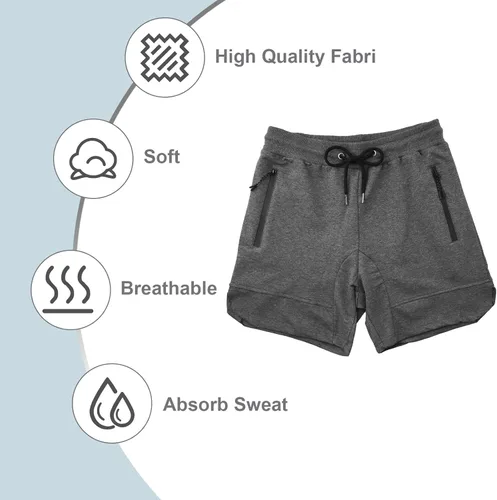 Vista 5 de PIDOGYM Pantalones cortos de entrenamiento para hombre de 5 pulgadas, pantalones cortos ajustados para culturismo, correr, entrenamiento