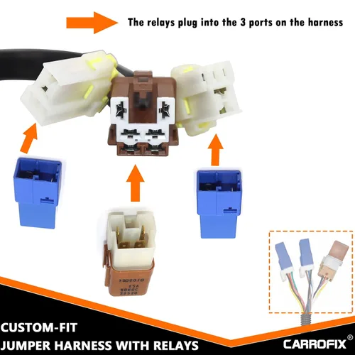 Vista 3 de Arnés de cableado de vehículo a medida con conector de remolque plano de 4 vías, compatible con Nissan Frontier, Pathfinder, Xterra y Suzuki Equator