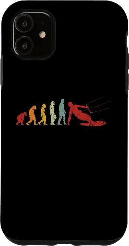 Vista 5 de iPhone 15 Retro Kitesurf Kite Surfer Evolution Boarding Ape Kitesurfer Case