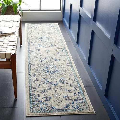 Vista 39 de Safavieh MAD473E - Tapete con diseño de medallón desgastado, bohemio elegante, colección Madison, no suelta pelos, fácil de cuidar, alto tránsito