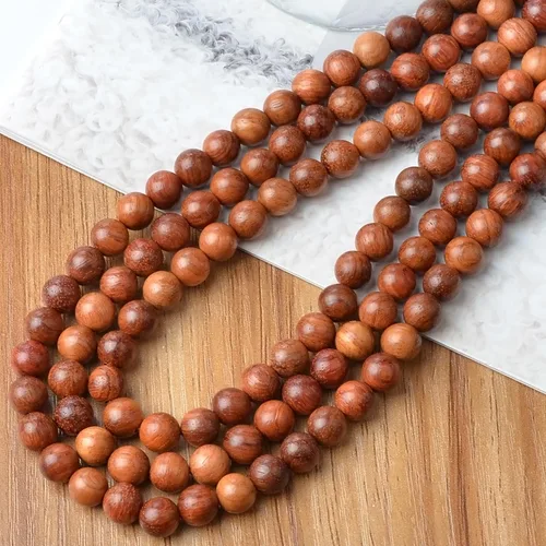 Vista 13 de MASSIVE BEADS - KIT de 960 cuentas de madera redondas sueltas mixtas naturales de 6 mm para hacer joyas, con hilo e agujas (12 de madera, 6 mm)