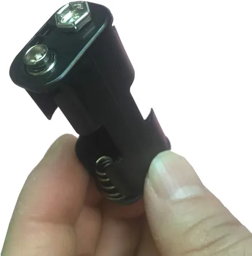 Vista 2 de 3 piezas 2 x 1.5 V (3 V) AA soporte de batería con 3 piezas 9V I tipo Snap conector carcasa de plástico dos capas caja de batería