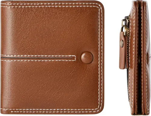 Vista 19 de TFKGS Tarjetero de crédito para mujer, cartera RFID de cuero para mujer con bloqueo de cremallera, llavero para tarjetas de acordeón, regalos