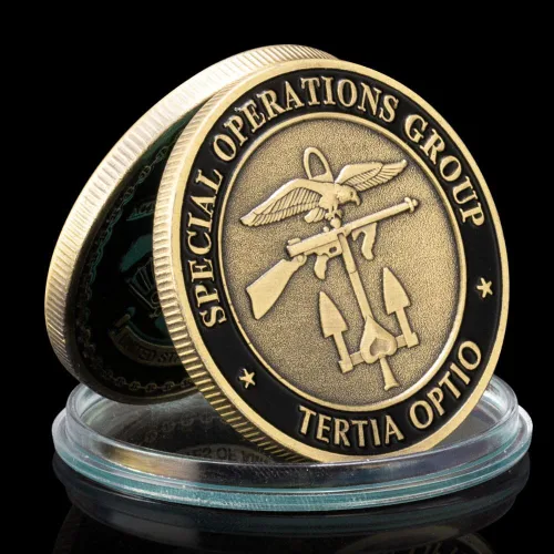 Vista 7 de 1 unids CIA Special Operations Group Tertia Optio Challenge Moneda Premio Graduado Regalo Coleccionable Medalla Monedas