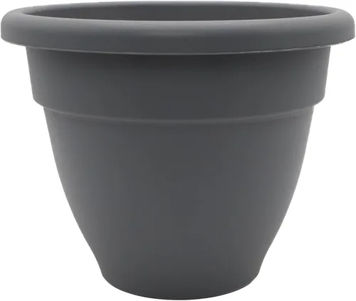 Vista 28 de The HC Companies, Caribbean - Maceta de plástico y ligera de 6 pulgadas para interiores y exteriores, maceta para hierbas y flores, color negro