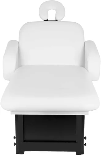 Vista 8 de Buy-Rite Mesa de masaje: Cama XL, Base de madera, Almacenamiento deslizante, Brazos flexibles, respaldo adj., espacio facial, Tapicería de vinilo