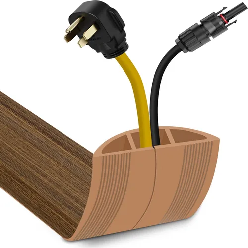Vista 11 de JAHOMFAI Cubierta para cables de piso 1m de largo, cubiertas para cables en el suelo para proteger los cables y prevenir riesgos de caídas, fácil
