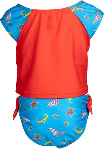 Vista 4 de DC Comics Conjunto de camiseta de natación y parte inferior de natación de manga corta