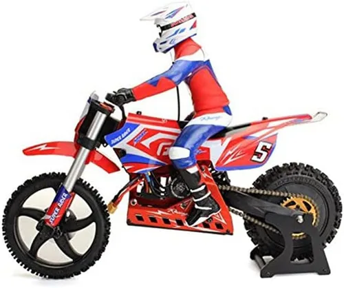 Vista 4 de SR5 1/4 Escala Super Rider RC motocicleta sin escobillas RTR escala 1/4 Dirt Bike Super estabilizador eléctrico RC motocicleta