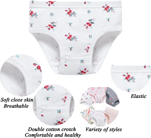 Vista 2 de Boboking - Ropa interior de algodón suave para niñas pequeñas, bombachas