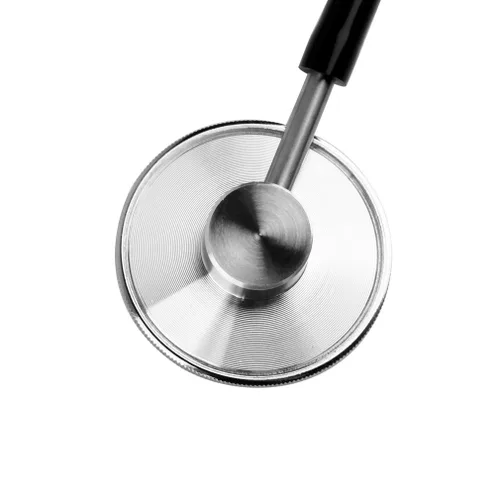Vista 4 de Estetoscopio para niños, disfraz de médico de Halloween, juguete de cosplay para niños, color negro Hecho de aleación de aluminio duradera, este
