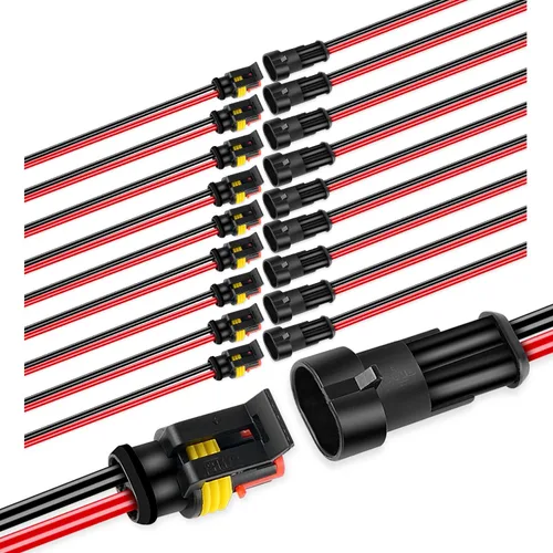 Vista 15 de Nilight 622 piezas conectores eléctricos de 1 2 3 4 5 6 pines, enchufe terminal macho hembra, conectores de cable impermeables, juego de conexión