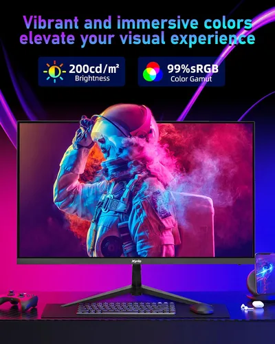 Vista 3 de Monitor de juegos, monitor de juegos de 23.8 pulgadas FHD (1920 x 1080) 240Hz, monitores de juegos de computadora con AMD FreeSync Pantalla de 1