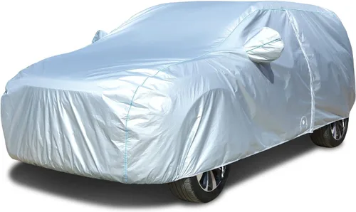 Vista 9 de TECOOM Funda de coche apta para Tesla Model 3, impermeable para todo tipo de clima, modelo 3 2017-2023 con forro polar, malla ventilada, apertura