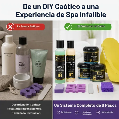 Vista 2 de Kit de pedicura profesional en casa de pie SPA, suavizado, mini kit 5-step foot care system for dry, cracked heels and rough calluses; includes