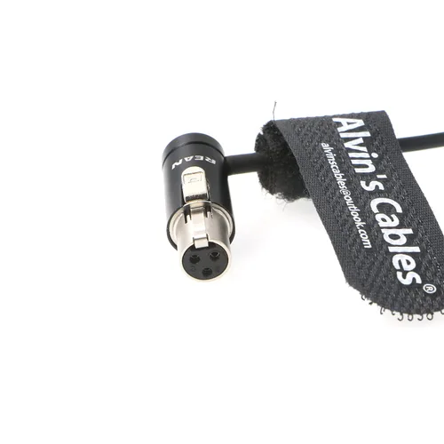 Vista 5 de Alvin's Cables Cable de audio de perfil bajo TA3F Mini-XLR de 3 pines hembra a bloqueo-0.138 in-TRS ángulo recto para Sennheiser EK 2000 Sony UWP