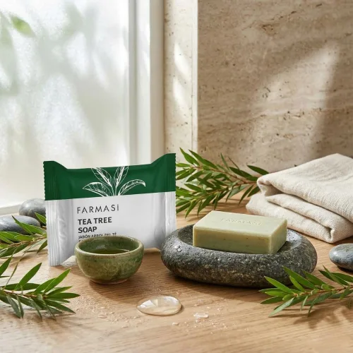 Vista 6 de FARMASi Jabón de árbol de té, barra limpiadora de piel grasa y propensa a manchas para cara y cuerpo, limpieza diaria aclaradora, 4.41 onzas