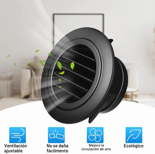 Vista 4 de VIHOSE 12 piezas de 4 pulgadas ABS redondo cubierta de ventilación de plástico Soffit escape baño negro cubierta de ventilación con mosquitera
