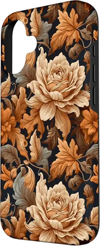 Vista 2 de Warm Colors of Autumn Stylish Design - Fall Flowers Pattern Case for iPhone 16