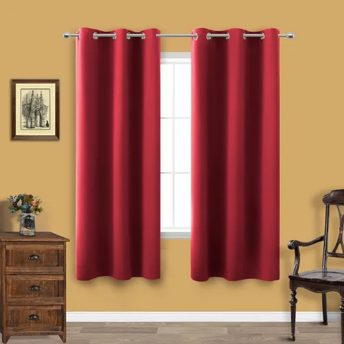 Vista 242 de KOUFALL Cortinas de Baño Aqua para Ventana, Juego de 2 Paneles Decoración Costera Cortinas Cortas Opacas para Ventana Pequeña de Cocina Puerta