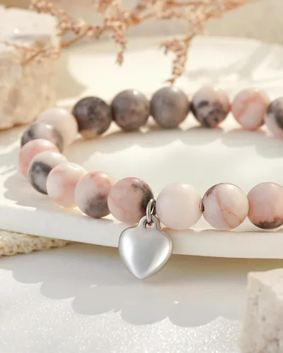 Vista 5 de HGDEER Regalo para mejor amiga para mujer, pulsera de piedra natural con tarjeta de mensaje para amiga, hermana, mejor amiga en el día de San