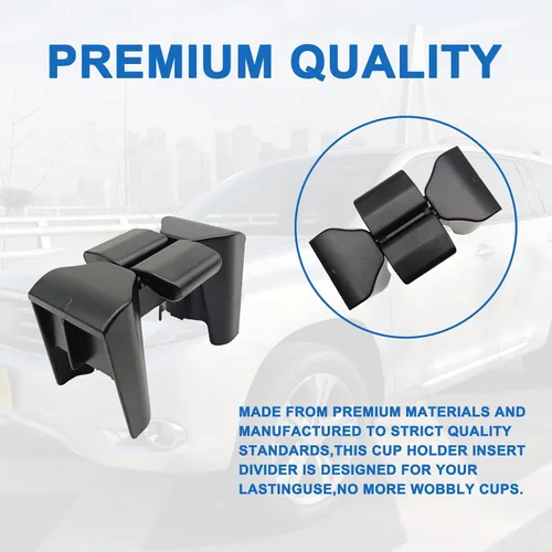 Vista 4 de Divisor de portavasos para consola central, inserto de portavasos se adapta a la mayoría de tamaños de taza, compatible con Toyota Highlander 2002