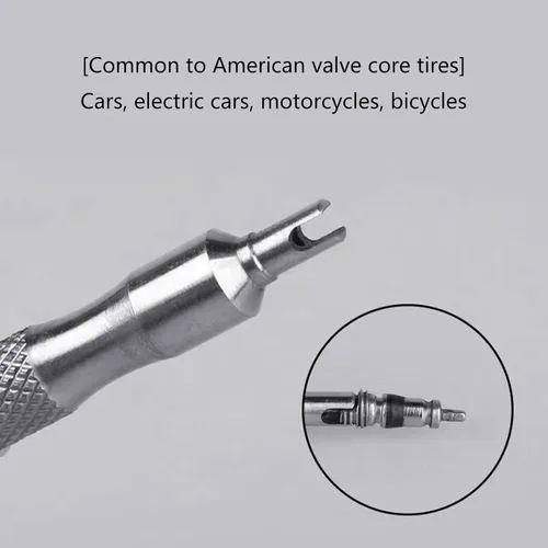 Vista 6 de Tire Air Core Wrench Screwdriver, Stainless Steel Removal Tool for Car Bike Motorcycle, Compact 56mm