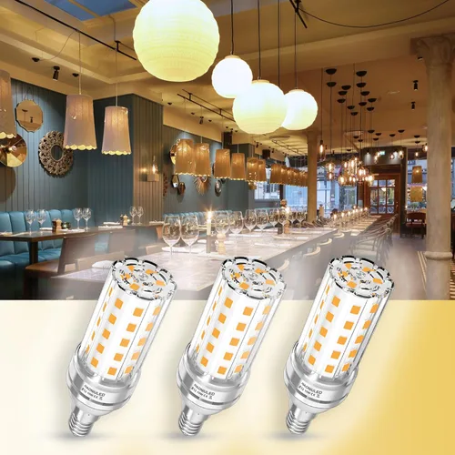 Vista 2 de Bombillas LED de 10 W 1100 lúmenes, luz blanca cálida de 2700 K, equivalente a 100 vatios, base E12, bombilla LED de mazorca no regulable, paquete