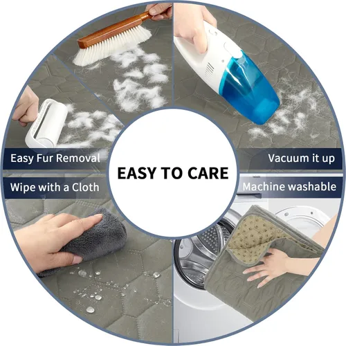 Vista 7 de PureFit Funda de cama 100% impermeable y antideslizante para perro, manta lavable para mascotas, resistente a las manchas, sofá y muebles, funda