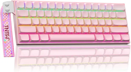 Vista 15 de Aula MINI60 HE Teclado inalámbrico para juegos 60%, teclado magnético de disparo rápido efecto Hall, sondeo de 8000 Hz, triple modo Negro