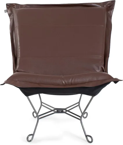 Vista 4 de Howard Elliott Collection Avanti Pecan - Silla de asiento oscilante con funda, silla multiusos de mariposa con marco de titanio, muebles de patio