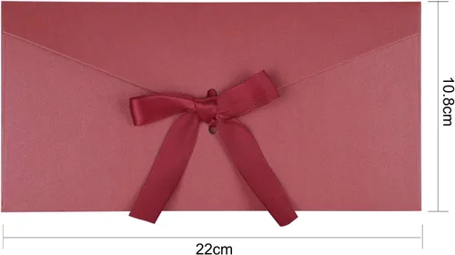 Vista 2 de 10 sobres con nudo, 5 perlas de color para tarjeta de regalo de negocios, boda, fiesta, invitación, 8.6 x 4.2 pulgadas, sobre de tarjeta de regalo