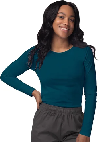 Vista 2 de Sivvan Scrubs for Women - Long Sleeve Comfort Underscrub Tee 2-Pack