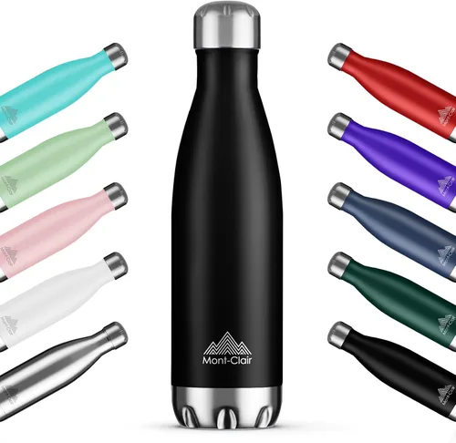 Vista 13 de Mont-Clair H2O - Botella de agua de acero inoxidable aislada al vacío, sin BPA, botella de bebidas frías 12 horas y calientes las 24 horas, metal
