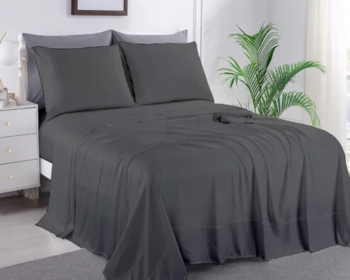 Vista 13 de Cottington Lane Juego de sábanas de 4 piezas tamaño individual, ropa de cama de microfibra ultra suave con bolsillo profundo de 16 pulgadas